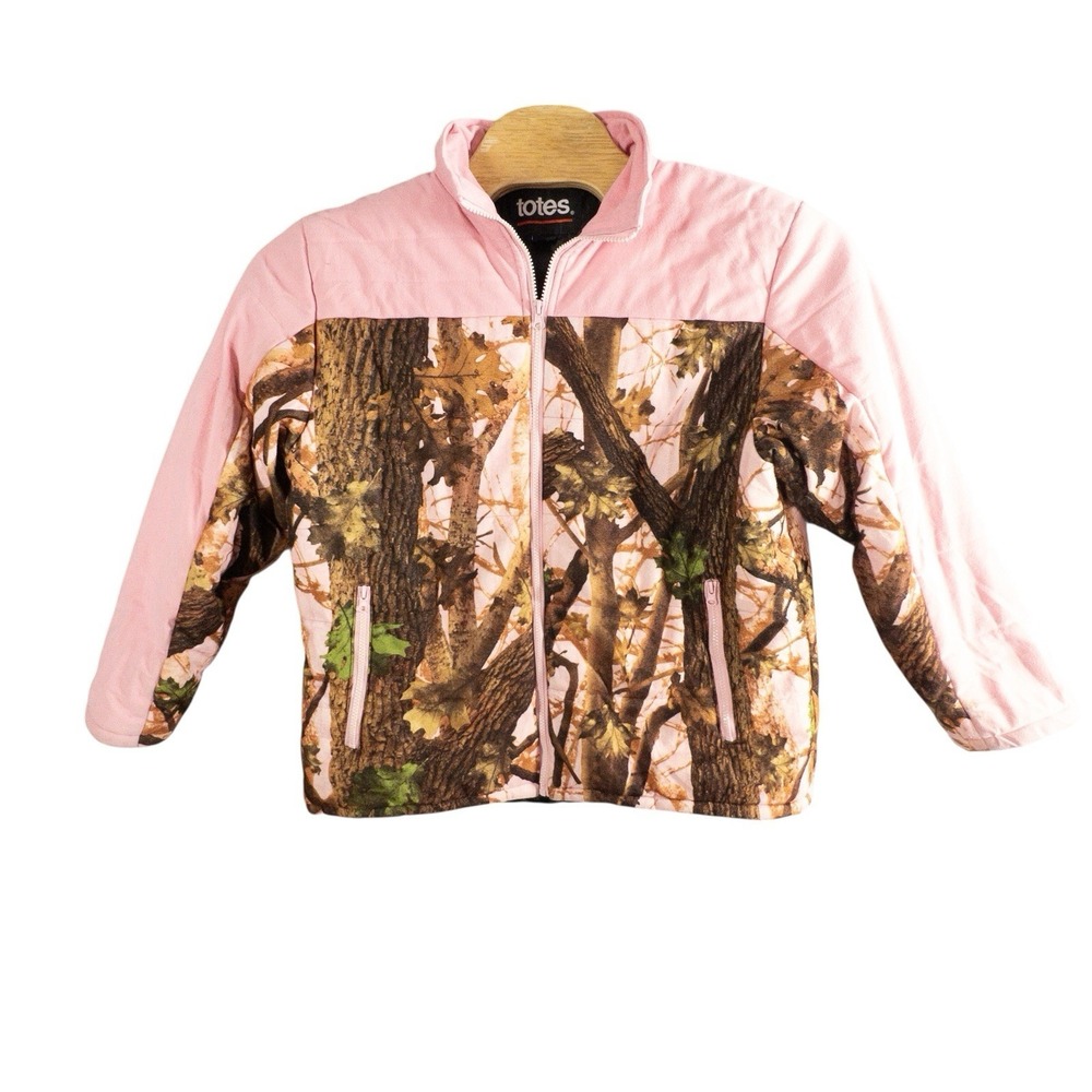Totes Mossy Oak Womens XL Pink Camo Full Zip Soft‎ Shell Hunting Jacket